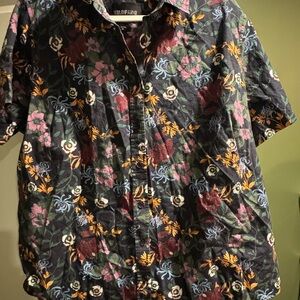 Wildfang Floral Short-Sleeve Button-Up Shirt